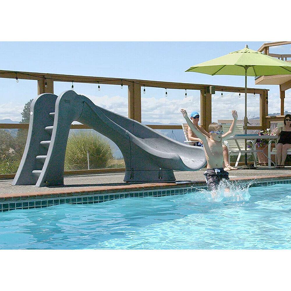 S.R. Smith 698 209 58124 Cyclone Right Curve Swimming Pool Slide, Gray Granite - John Pierce Auto Care