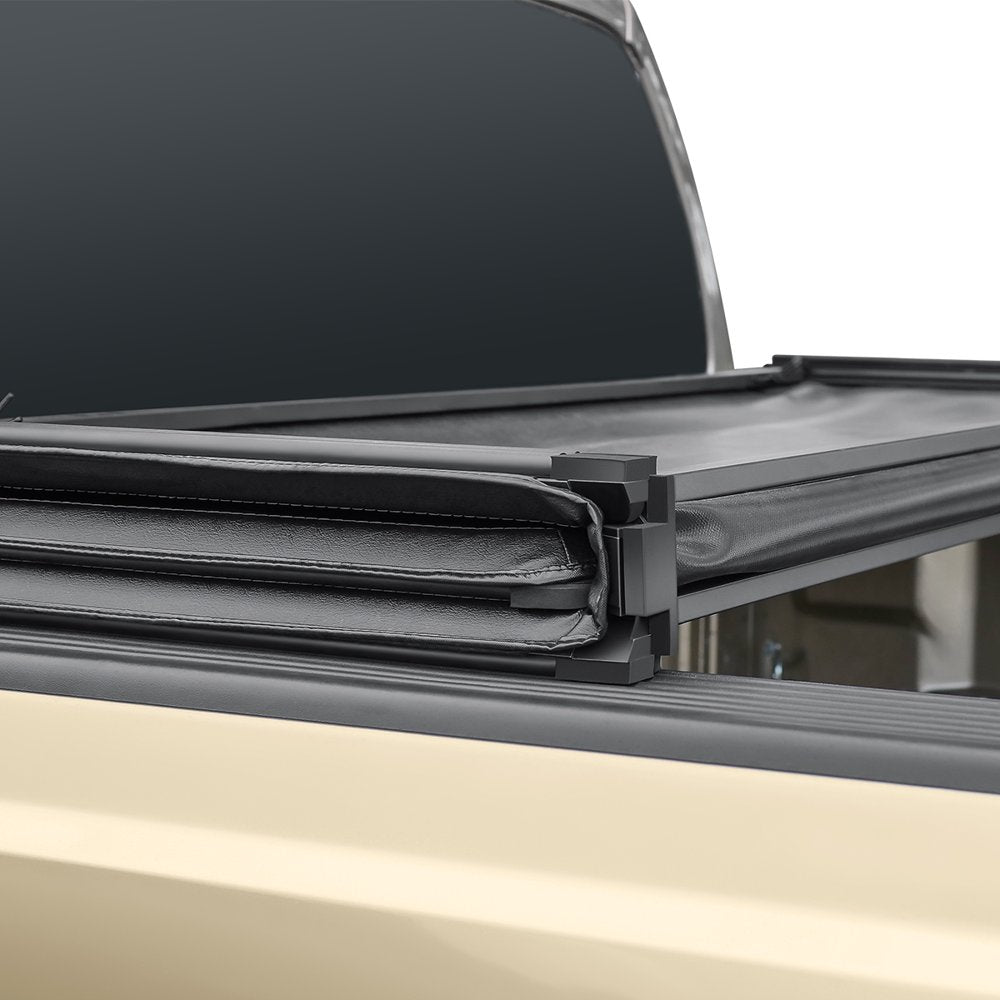 Auto Drive Soft Tri Fold Truck Bed Tonneau Cover Fits 02 18 Dodge Ram 1500 8Ft Bed - John Pierce Auto Care