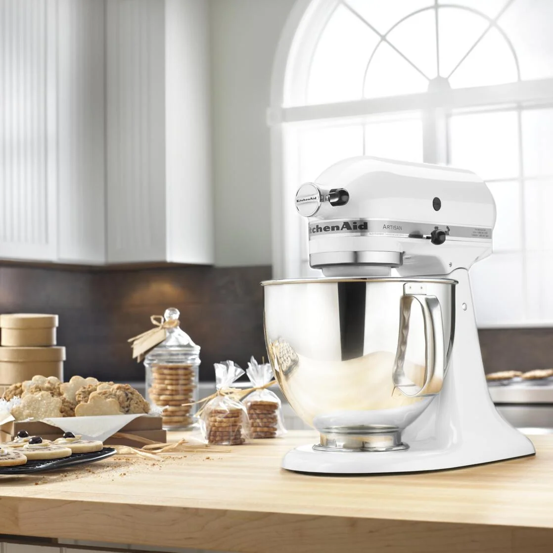 KitchenAid Artisan 5-Quart Stand Mixer, White - John Pierce Auto Care