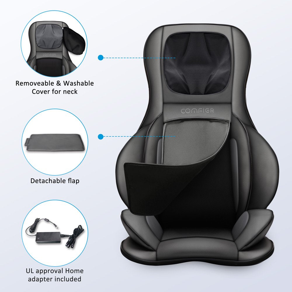 Comfier Shiatsu Neck Back Massager with Heat, Air Compression Massage Chair Pad - John Pierce Auto Care