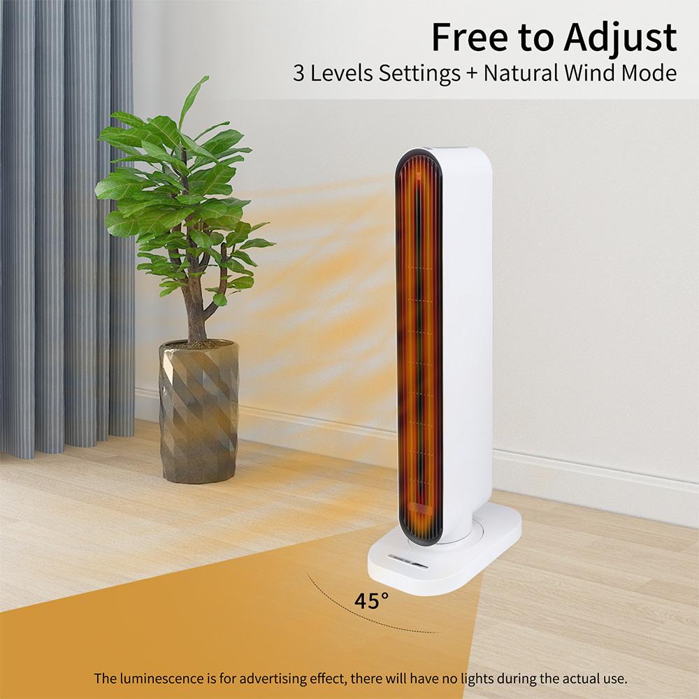 Portable heating tower instant space heater overheat protection white - John Pierce Auto Care