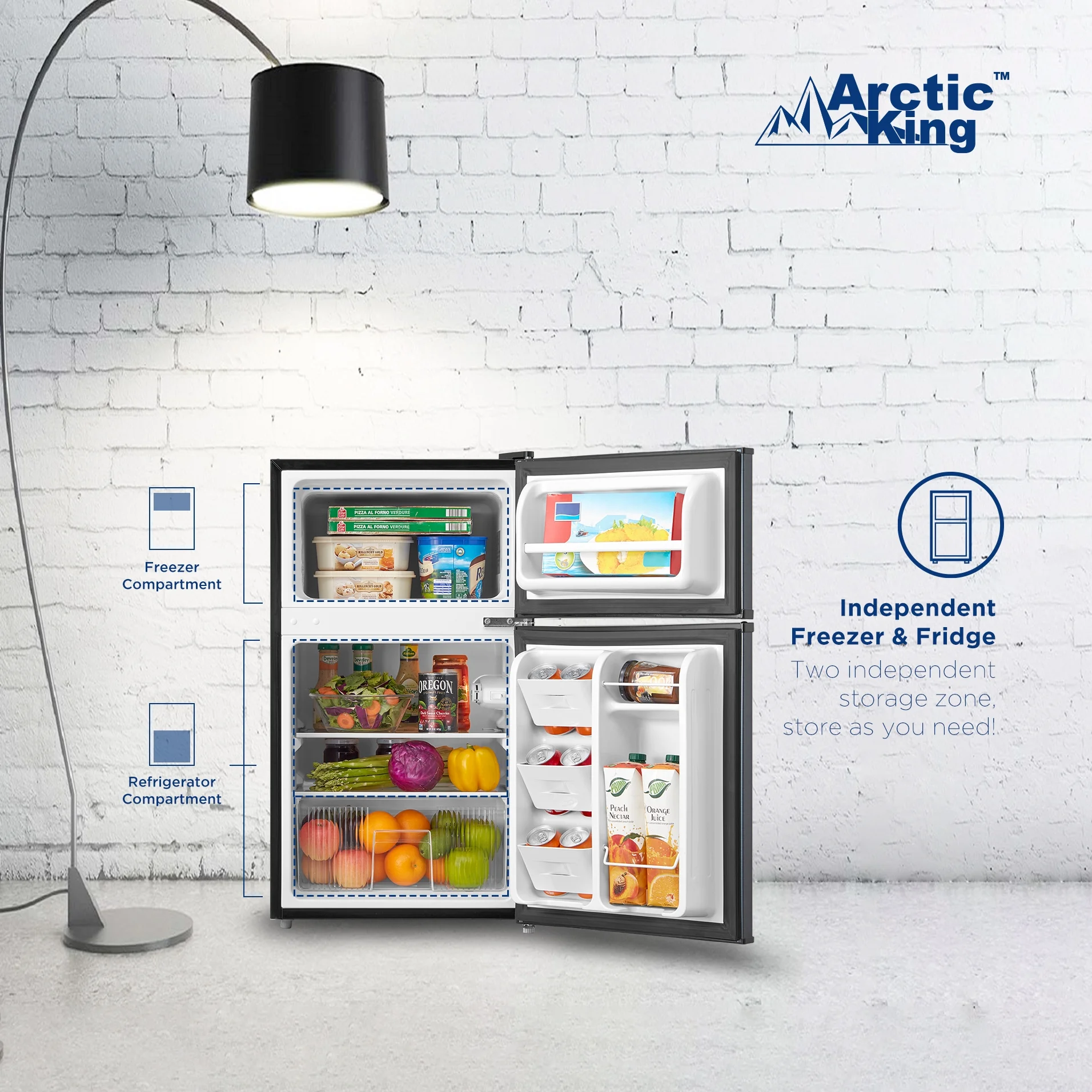 Arctic King 3.2 Cu. Ft. Mini Fridge, Stainless - John Pierce Auto Care