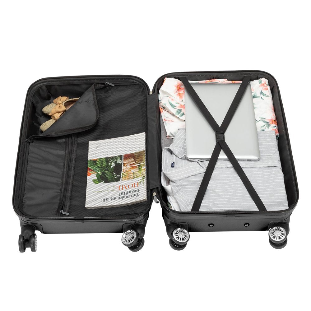 Zimtown 4 Piece Luggage Set, ABS Hard Shell Suitcase Luggage Sets Double Wheels with TSA Lock - John Pierce Auto Care