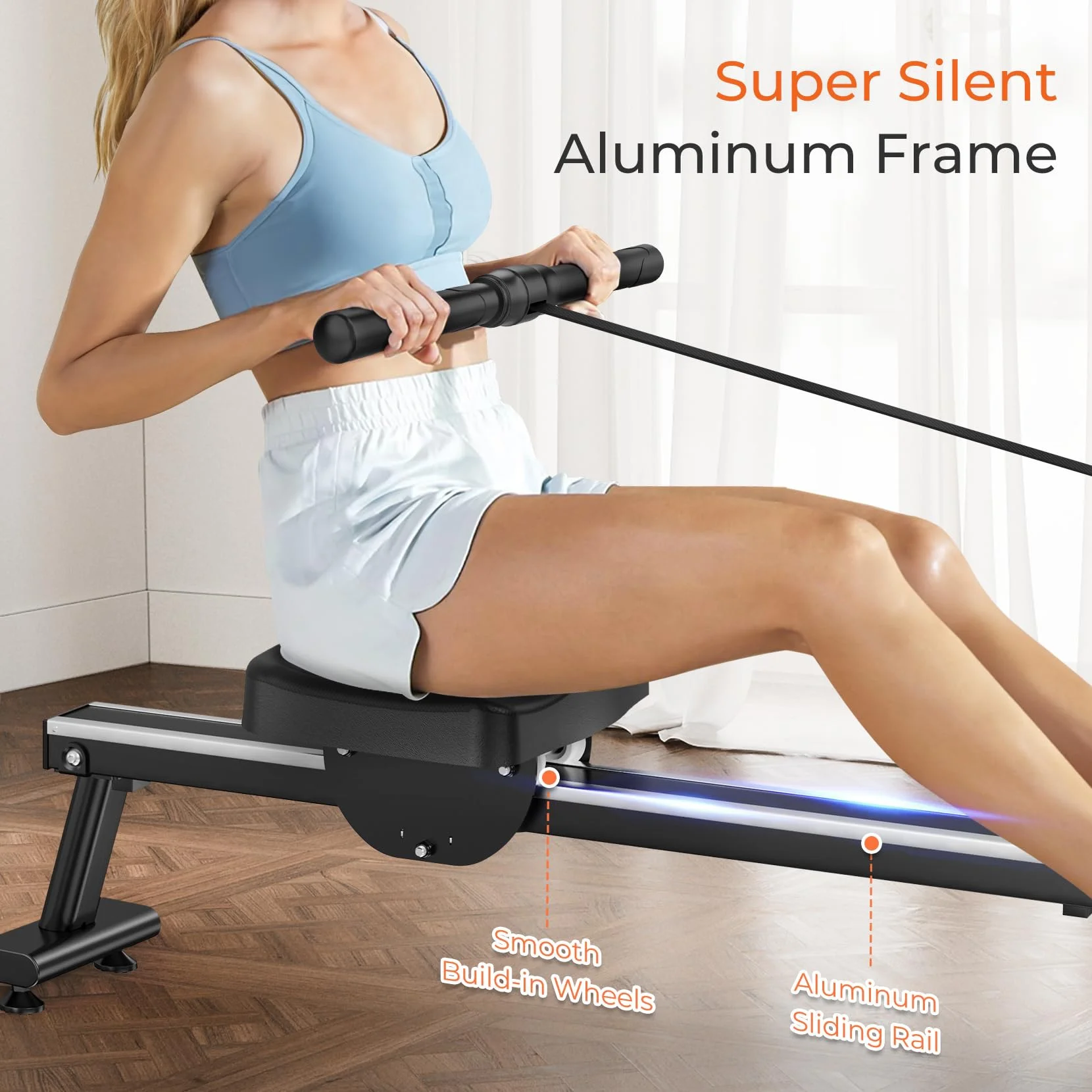 Rowing Machine, 16 Level Resistance Magnetic Rowing Machine Max 265lb Weight Capacity Row Machine Neche Resistance Magnetic with App Compatible Rower for Home Gym - John Pierce Auto Care