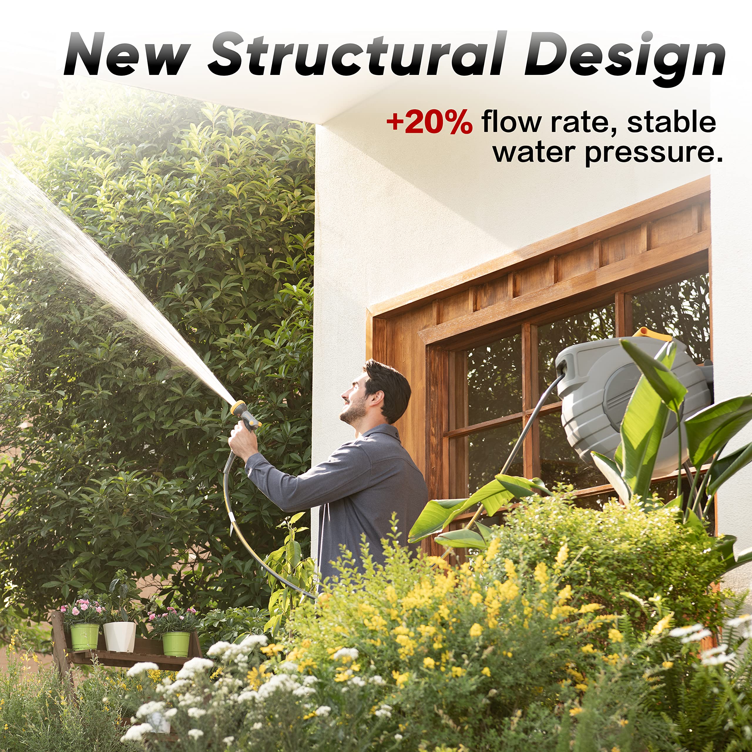 GLAHODEN Retractable Garden Hose Reel - John Pierce Auto Care
