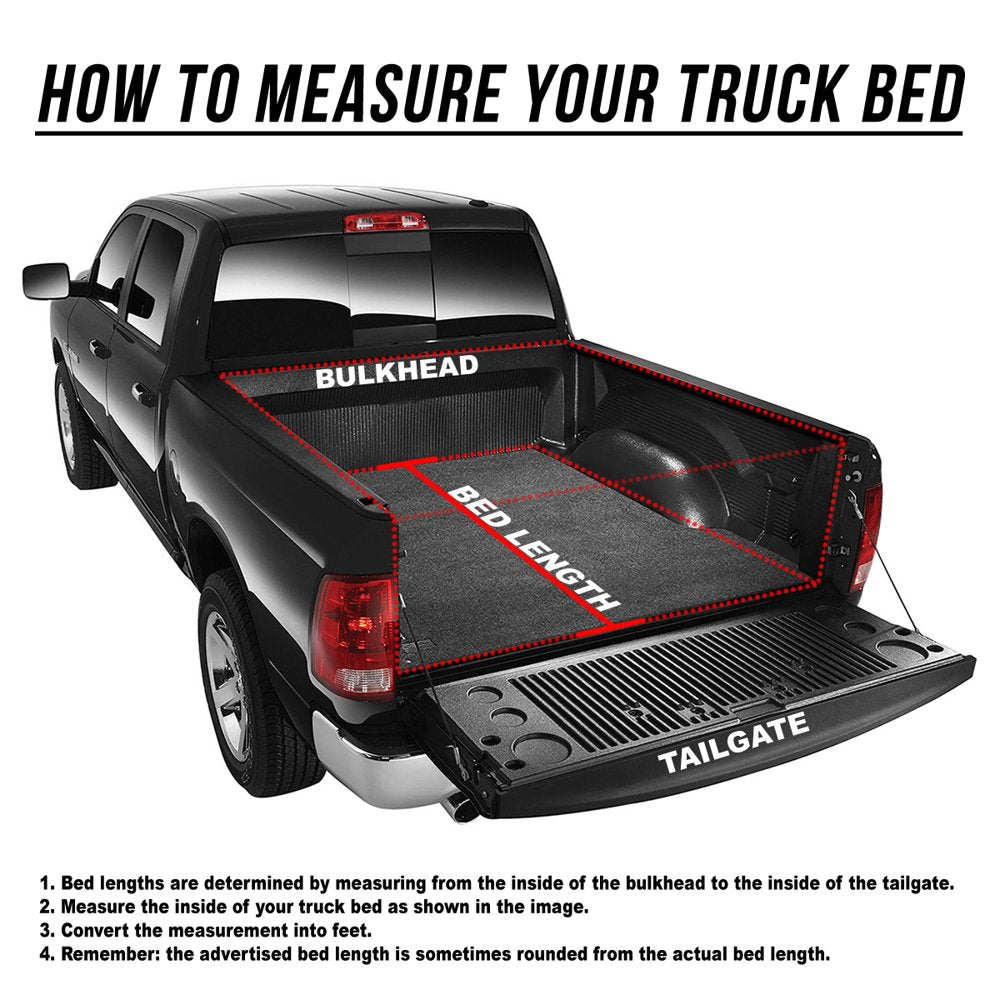 Auto Drive Soft Tri Fold Truck Bed Tonneau Cover Fits 02 18 Dodge Ram 1500 8Ft Bed - John Pierce Auto Care