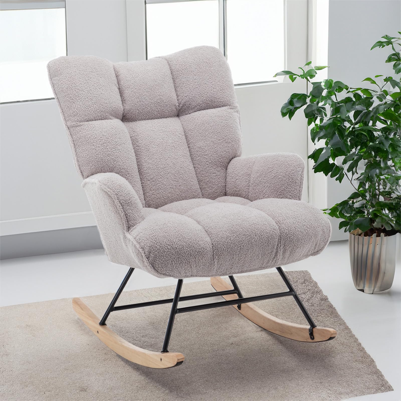Nursery Rocking Chair with High Backrest - John Pierce Auto Care