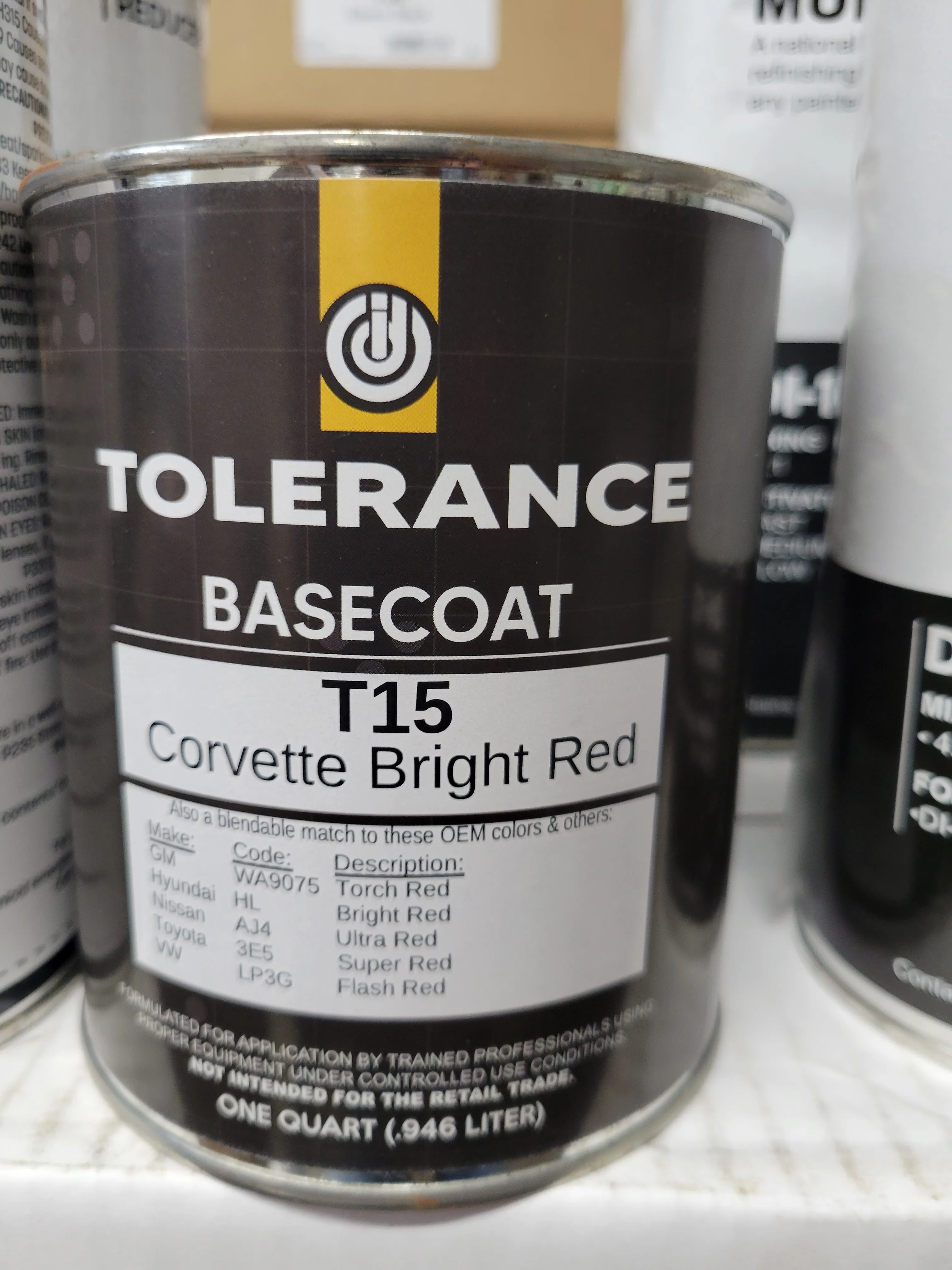GM code WA9075 Bright base coat paint that requires a clear coat. #T15 - John Pierce Auto Care