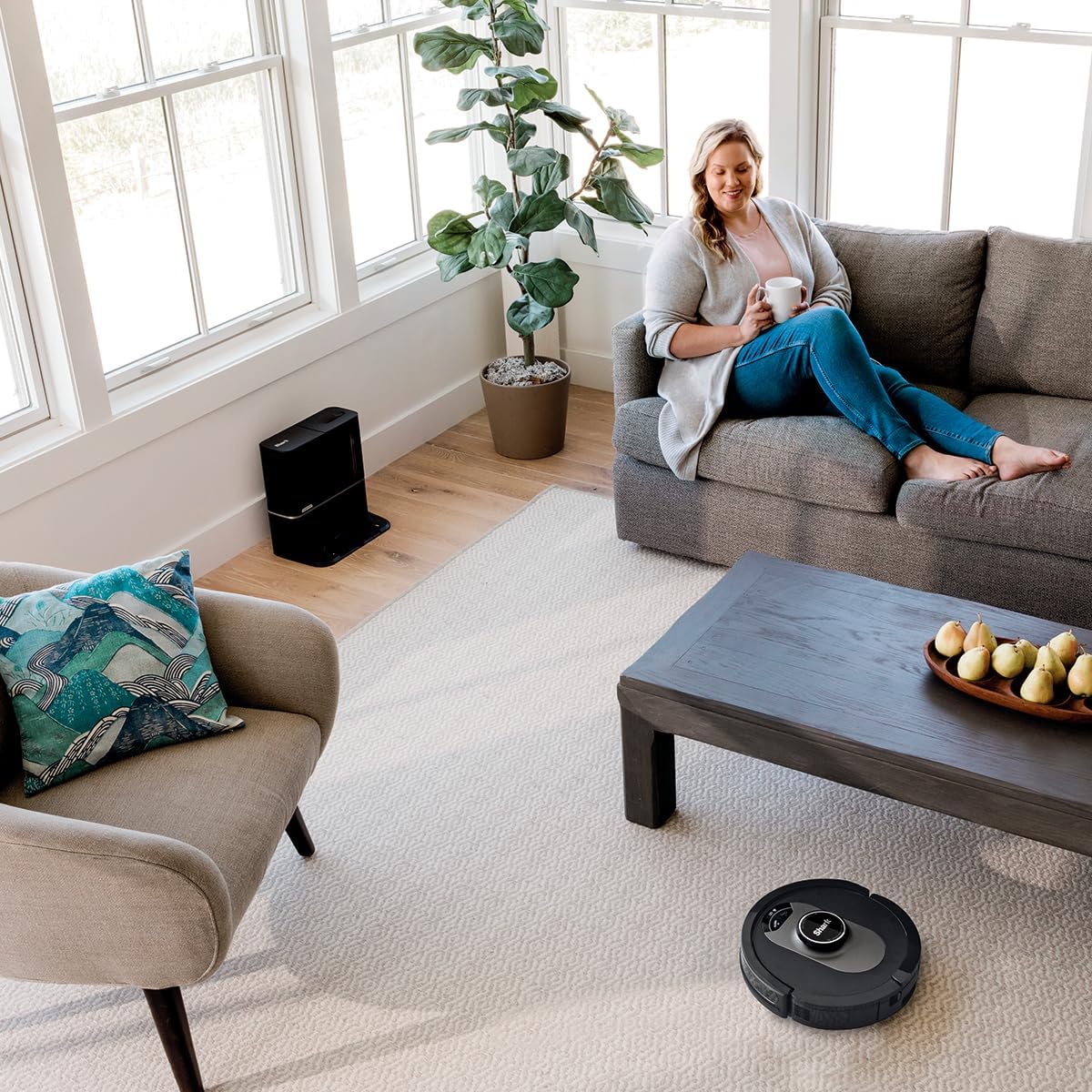 Super robotic vacuum cleaner, 30 day capacity bagless self empty base, WiFi, Alexa compatible, black\/silver - John Pierce Auto Care