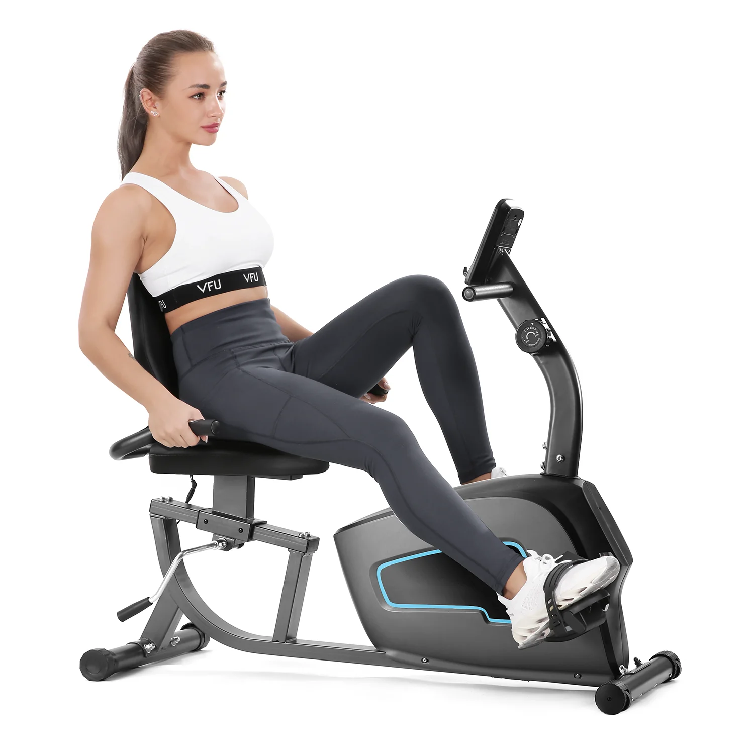 Recumbent Exercise Bike Indoor Stationary Exercise Bike for Home Use with Pluse Monitor\/Tablet Holder - John Pierce Auto Care