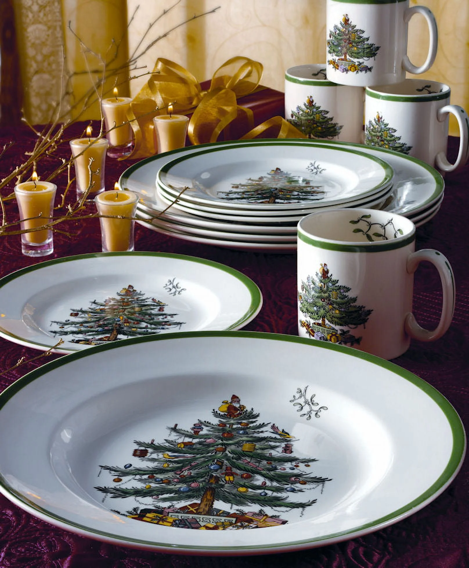 Spode Christmas Tree 12-Piece Dinnerware Set - John Pierce Auto Care