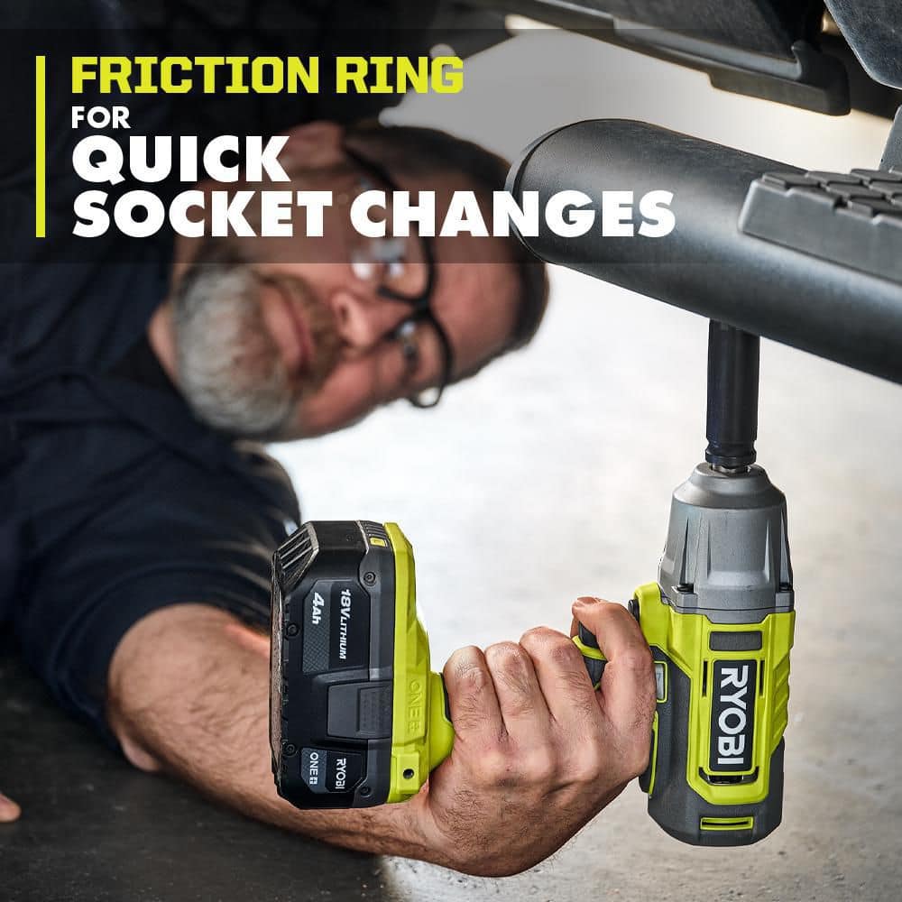 Ryobi 18V Cordless 1/2-inch Impact Wrench Kit - John Pierce Auto Care