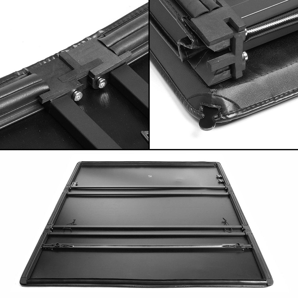 Auto Drive Soft Tri Fold Truck Bed Tonneau Cover Fits 02 18 Dodge Ram 1500 8Ft Bed - John Pierce Auto Care