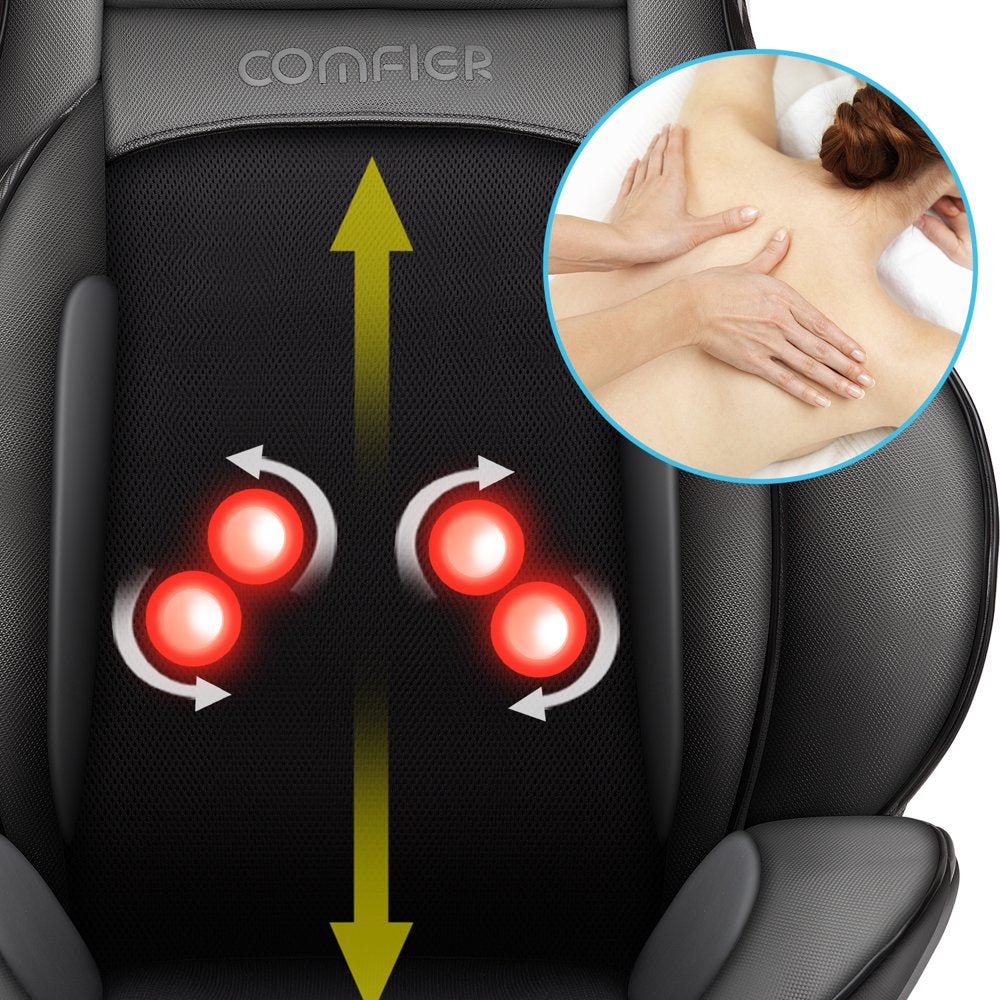 Comfier Shiatsu Neck Back Massager with Heat, Air Compression Massage Chair Pad - John Pierce Auto Care