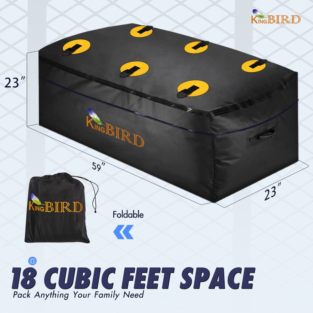 king Bird 60\u0026quot; X 24\u0026quot; X 6\u0026quot; Hitch Mount Folding Cargo Carrier Fits to 2\u0026#039;\u0026#039; Receiver ,550Lbs Capacity Cargo Basket with Waterproof Cargo Bag and Packing Straps - John Pierce Auto Care