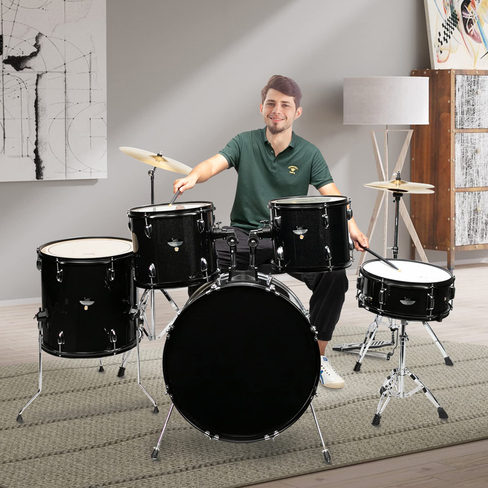 Ktaxon 22-inch 5-Piece Adult Drum Kit - John Pierce Auto Care