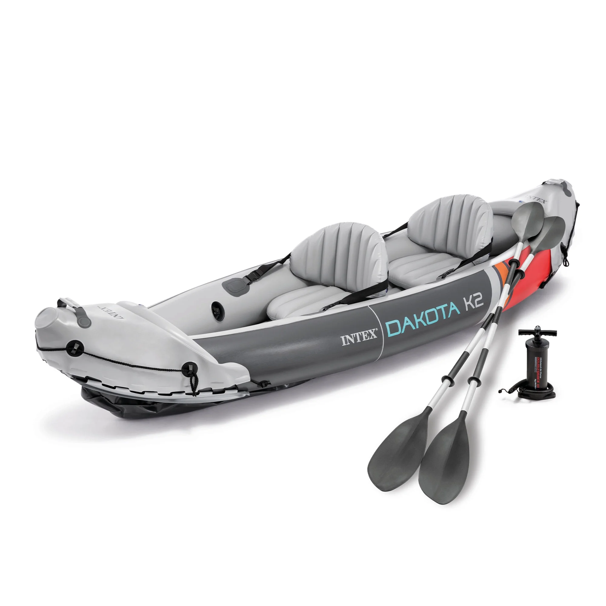 Open Box Intex Dakota K2 2 Person Vinyl Inflatable Kayak with Oars and Pump - John Pierce Auto Care