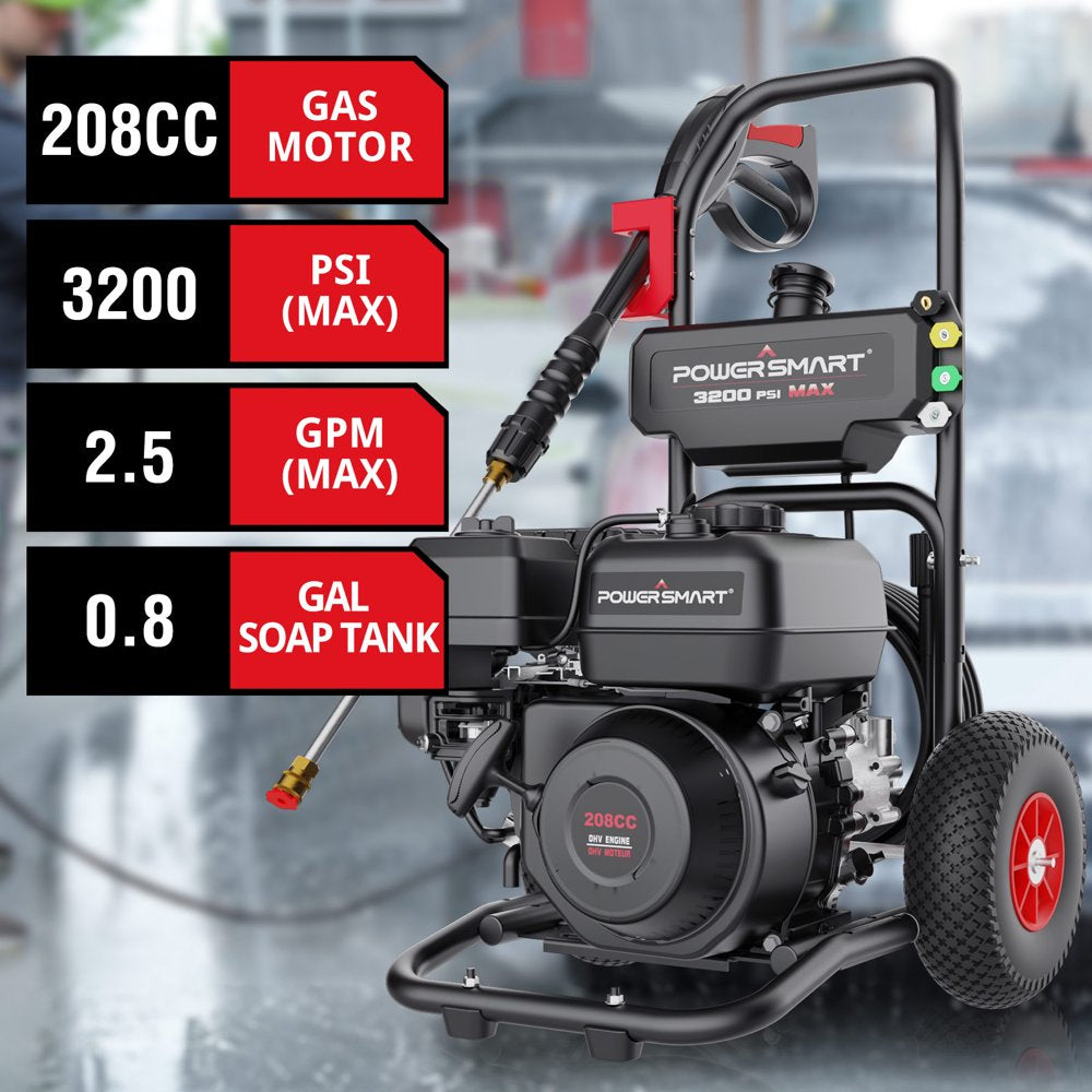 PowerSmart 3200PSI Gas Pressure Washer with 5 Nozzles \u0026amp; Soap Tank - John Pierce Auto Care