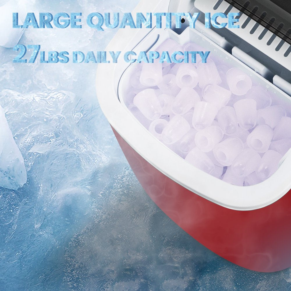 KISSAIR Portable Countertop Ice Maker Machine, 26Lbs\/24H, 9 Ice Cubes Ready in 6 Mins - John Pierce Auto Care