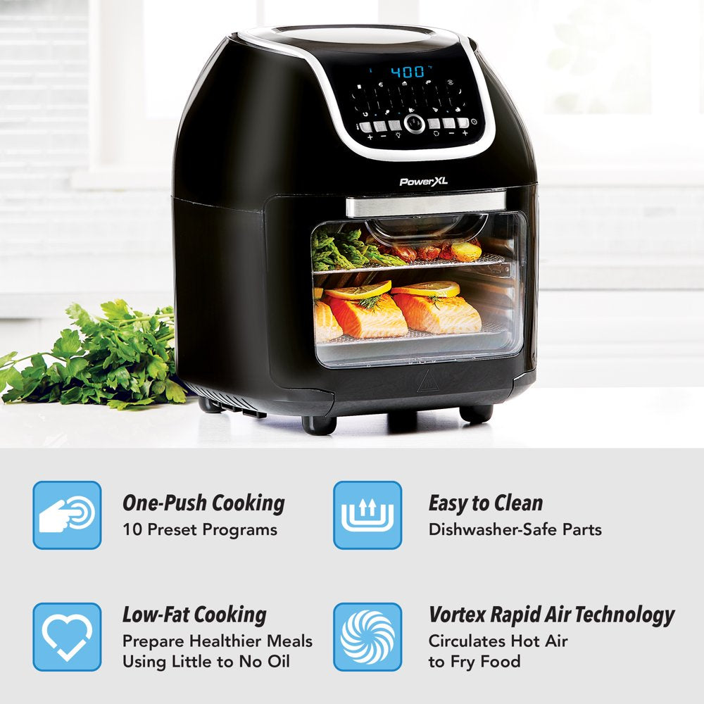 PowerXL Vortex Air Fryer Pro plus 10 Quart Capacity, Black, 1700 Watts - John Pierce Auto Care