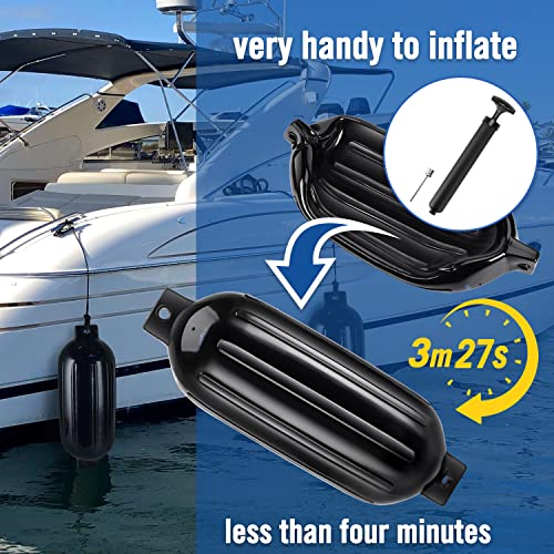 Affordura Boat Fender 4 Pack Boat Bumpers Fenders with 4 Ropes, Boat Bumpers for Pontoon - John Pierce Auto Care