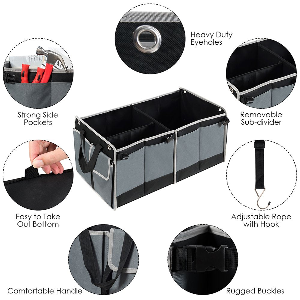 Goplus 14 Cubic Feet Cargo Box Dual Sided Opening Rooftop Carrier W\/Car Trunk Organizer - John Pierce Auto Care