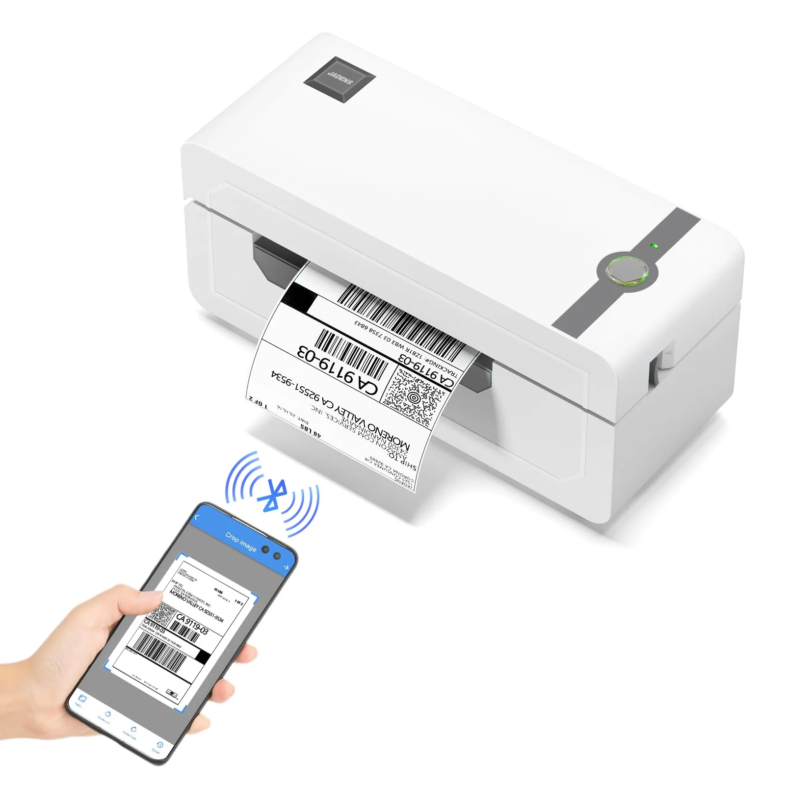 JADENS Bluetooth Thermal Shipping Label Printer - John Pierce Auto Care