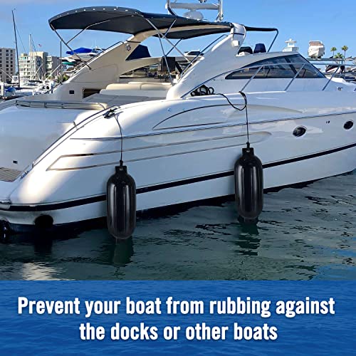 Affordura Boat Fender 4 Pack Boat Bumpers Fenders with 4 Ropes, Boat Bumpers for Pontoon - John Pierce Auto Care