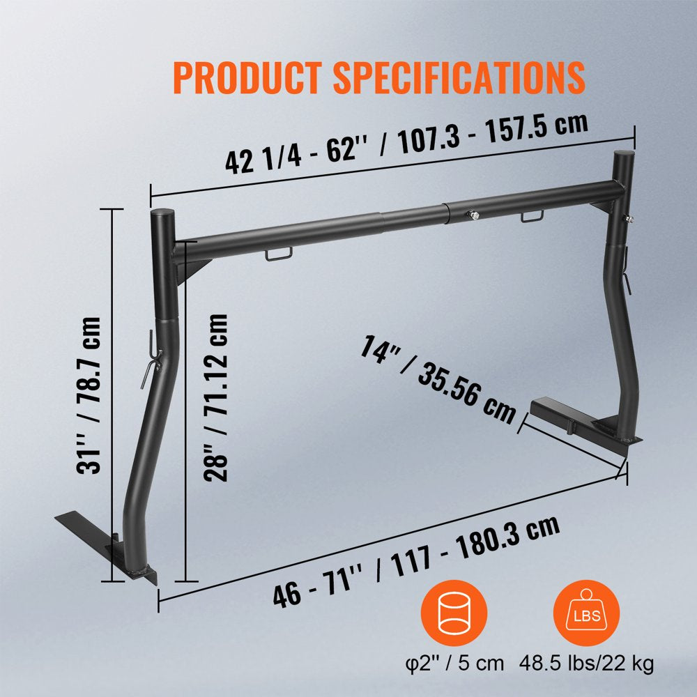 BENTISM Truck Rack 800Lbs Capacity Adjustable Width 46\u0026quot; 71\u0026quot; - John Pierce Auto Care