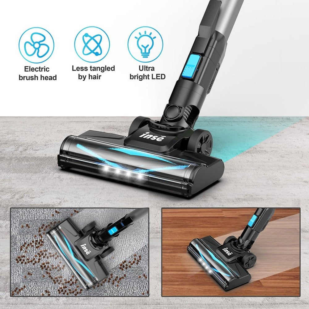 INSE Cordless Vacuum Cleaner, 6 in 1 Powerful Suction Lightweight Stick Vacuum - John Pierce Auto Care