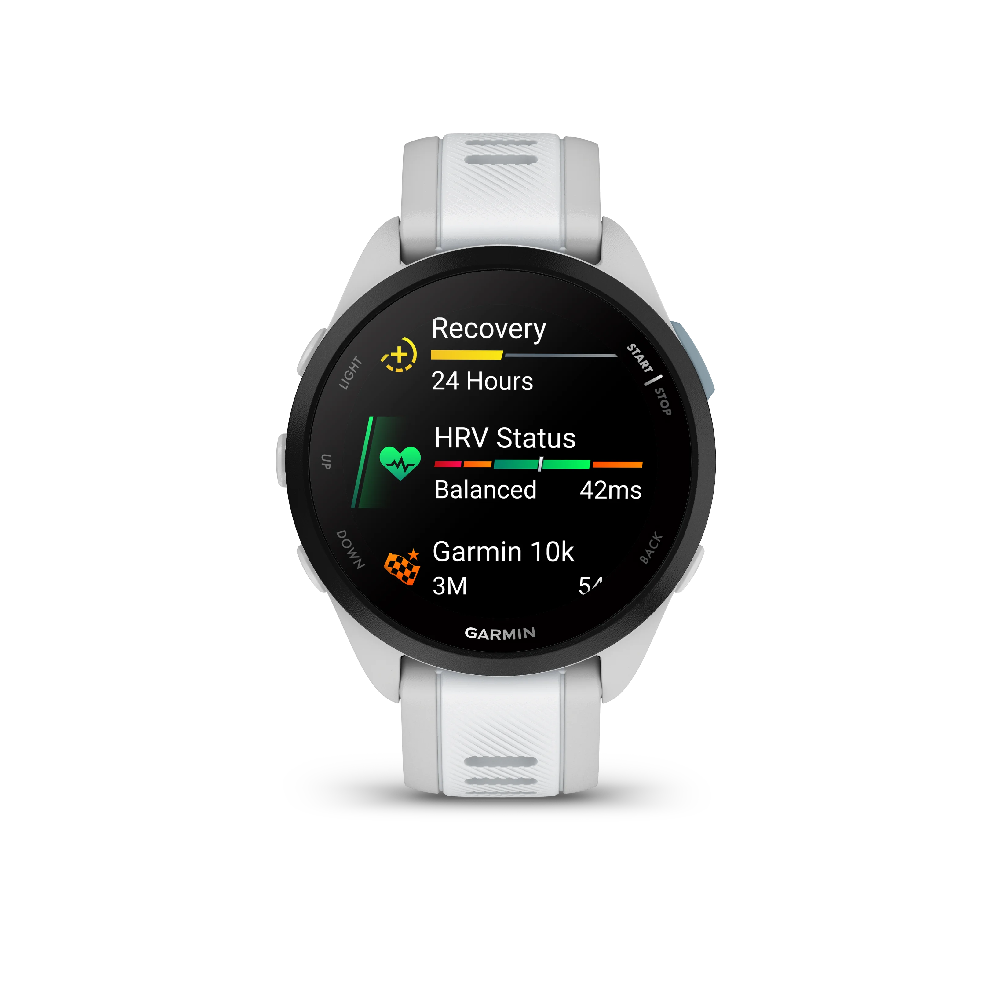 Garmin Forerunner 165 GPS Running Watch, Mist Gray/Whitestone - John Pierce Auto Care