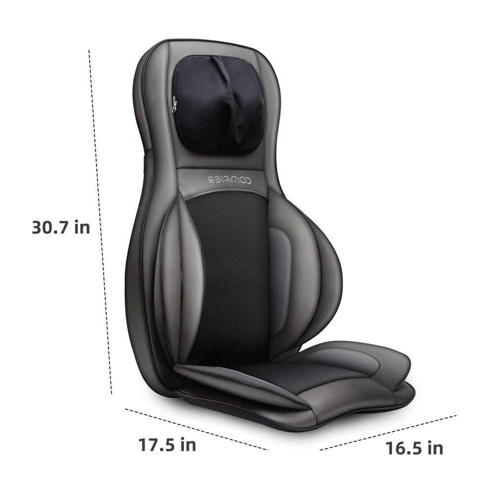 Comfier Shiatsu Neck Back Massager with Heat, Air Compression Massage Chair Pad - John Pierce Auto Care