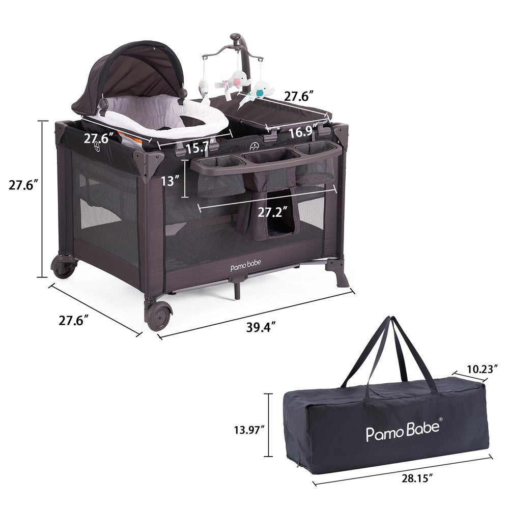Pamo Babe Unisex Nursery Center Playard with Bassinet \u0026amp; Changing Table - John Pierce Auto Care