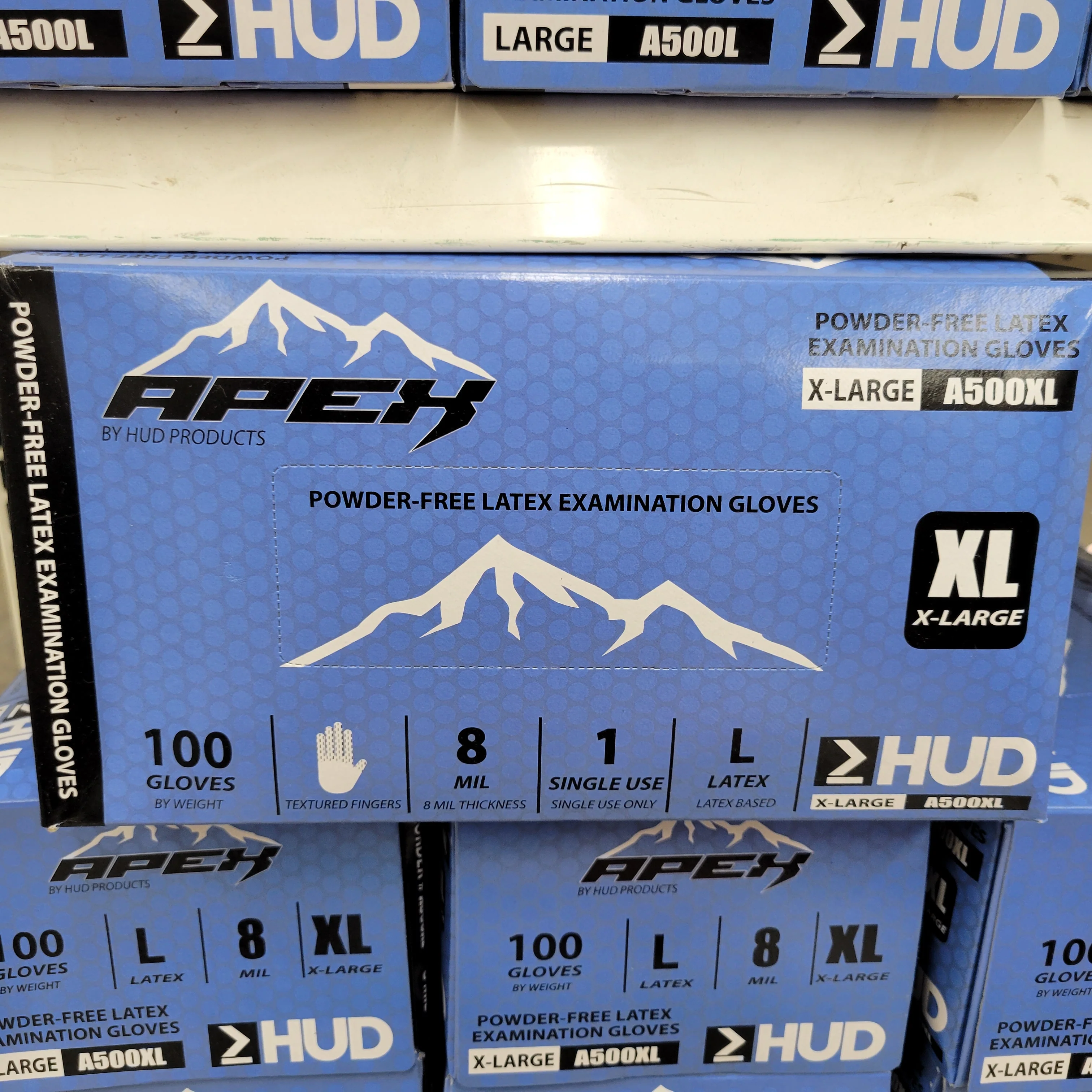 Apex A500-XL GLOVES XL large 8 MIL Boxs of 100 - John Pierce Auto Care