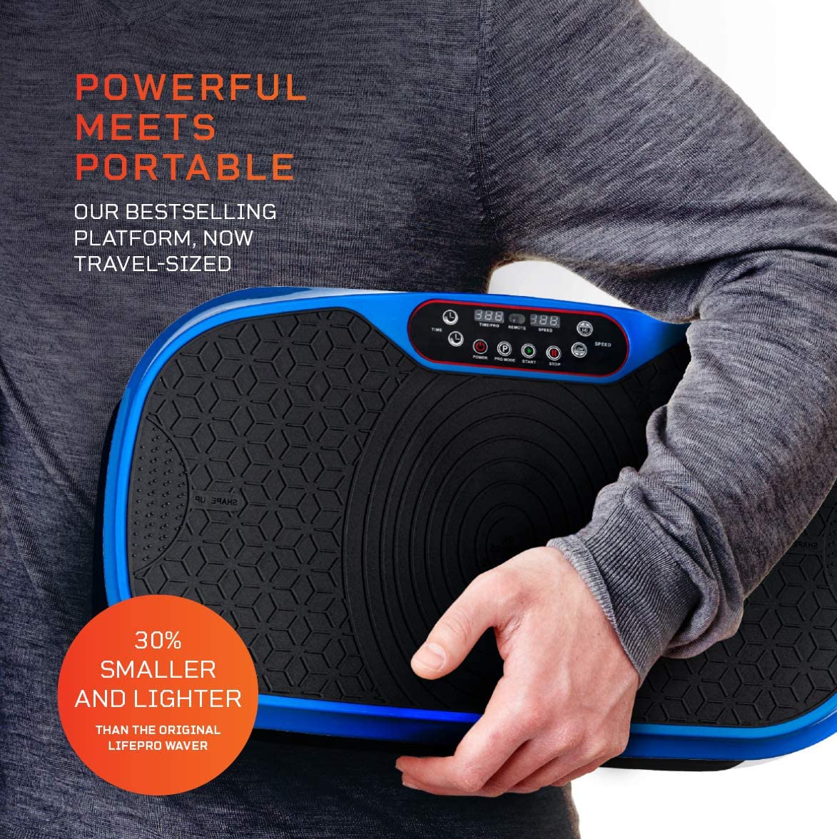 LifePro Waver Mini Vibration Plate   Whole Body Vibration Platform Exercise Machine   Home \u0026amp; Travel Workout Equipment for Weight Loss, Toning \u0026amp; Wellness   Max User Weight 260lbs - John Pierce Auto Care