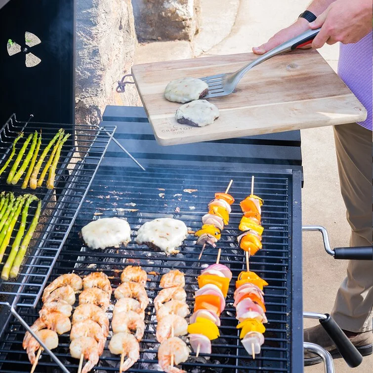 SUGIFT 24-inch Charcoal BBQ Grill with 2 Folding Side Shelves - John Pierce Auto Care