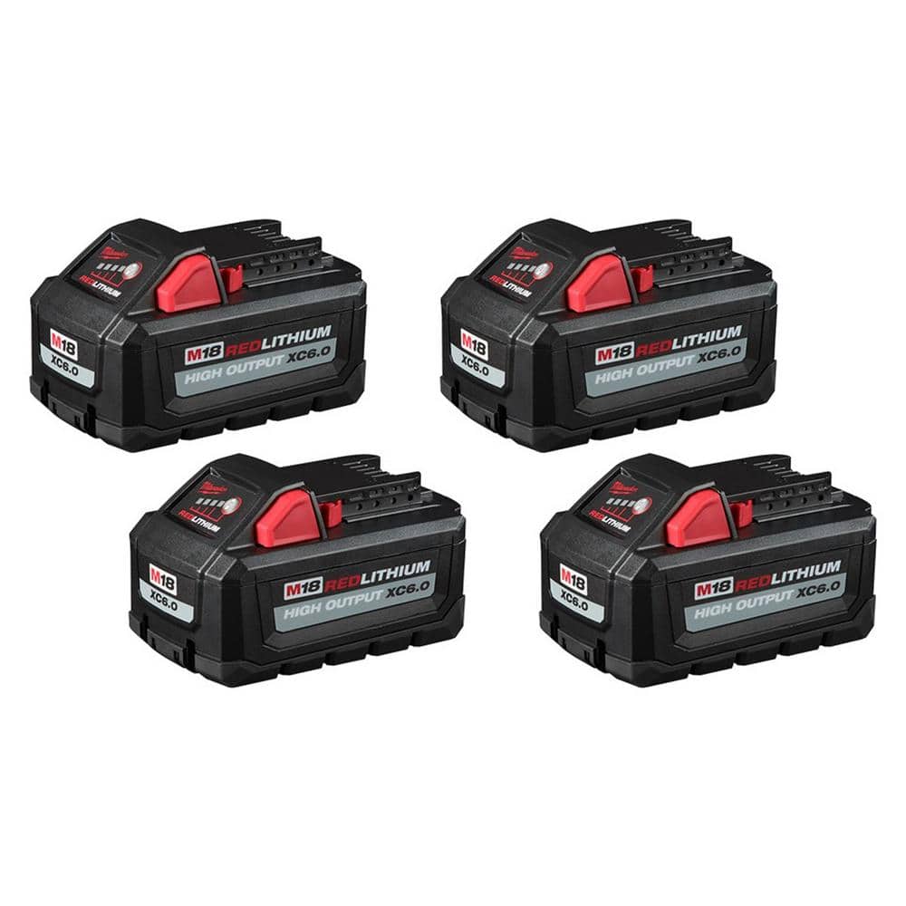 Milwaukee M18 High Output 6.0Ah Battery 4-Pack - John Pierce Auto Care