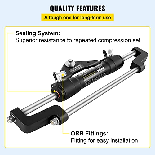 VEVOR Hydraulic Steering for Boats 300HP, Outboard Hydraulic Steering Cylinder - John Pierce Auto Care