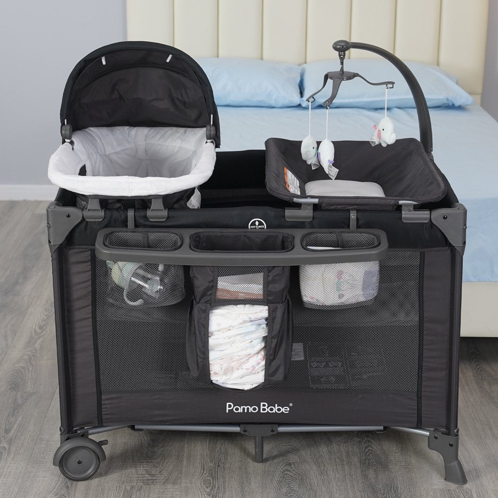 Pamo Babe Unisex Nursery Center Playard with Bassinet \u0026amp; Changing Table - John Pierce Auto Care