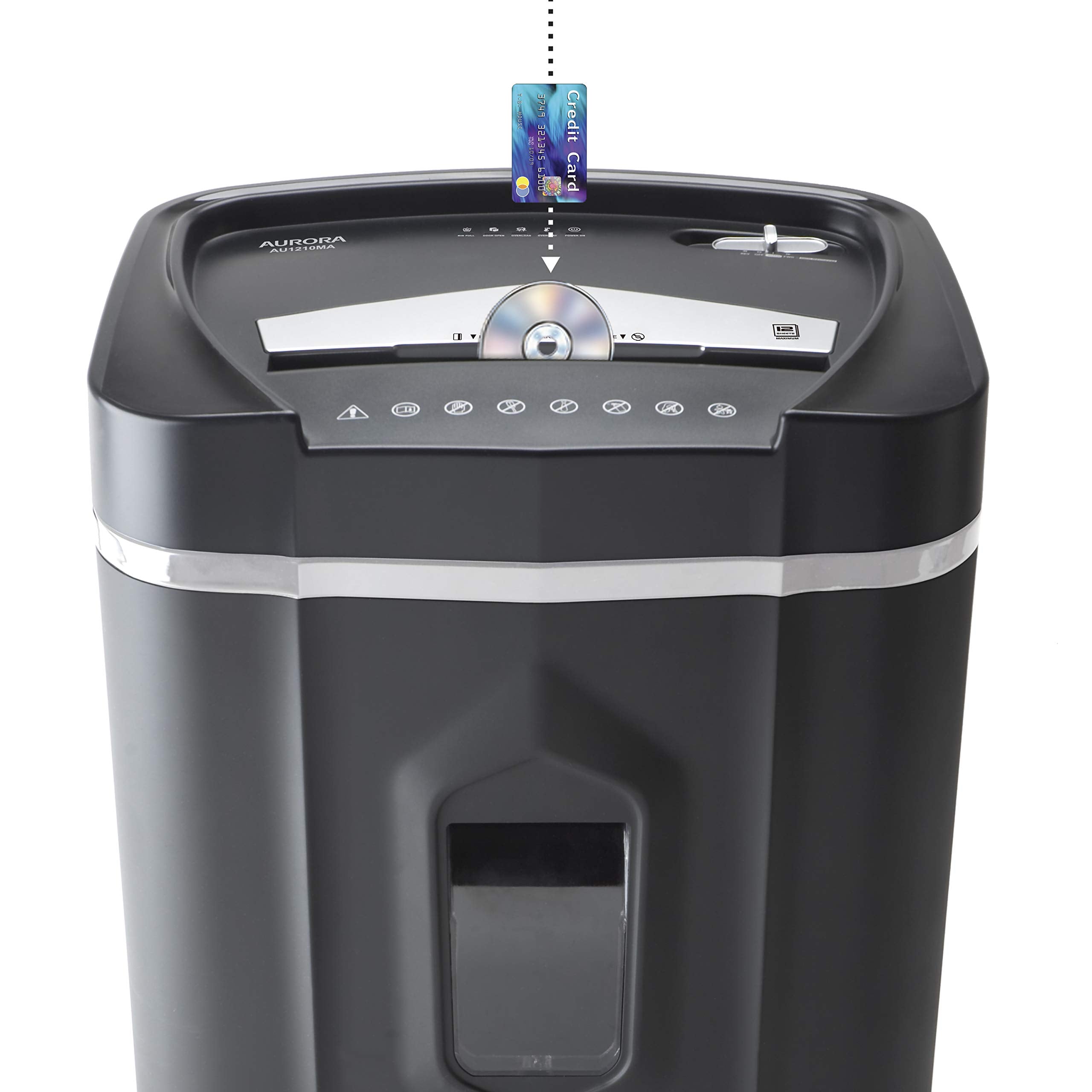 Aurora 12 Sheet Micro Cut Paper\/CD and Credit Card\/ 60 Minutes Continuous Run Time Shredder - John Pierce Auto Care