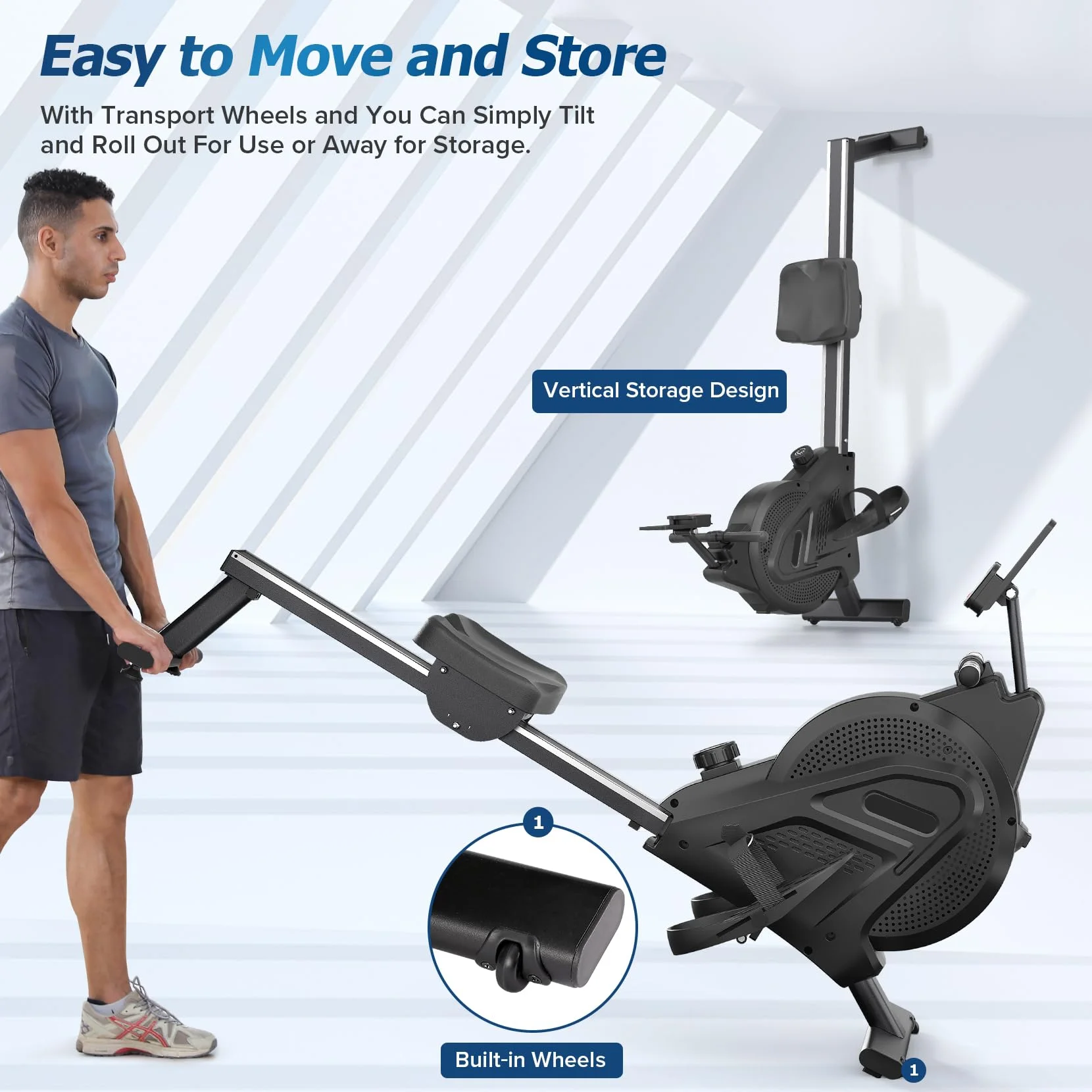 Rowing Machine, Magnetic Rowing Machine 16 Resistance Levels Quiet Machine Max 350lb Weight Capacity with, Neche Folding Magnetic Rowing, for Home Workout Black - John Pierce Auto Care