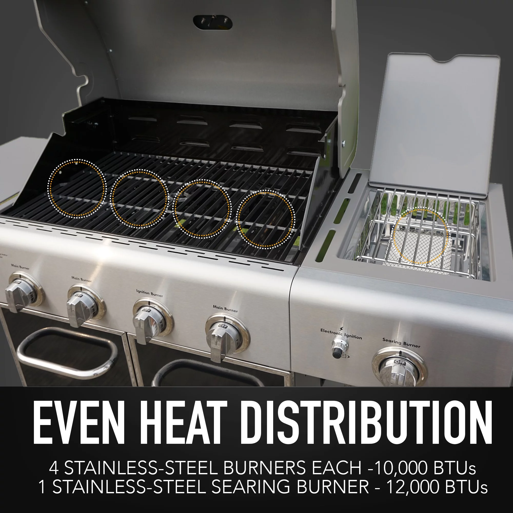 Kenmore 4-Burner Outdoor Propane Gas Grill with Searing Burner - John Pierce Auto Care