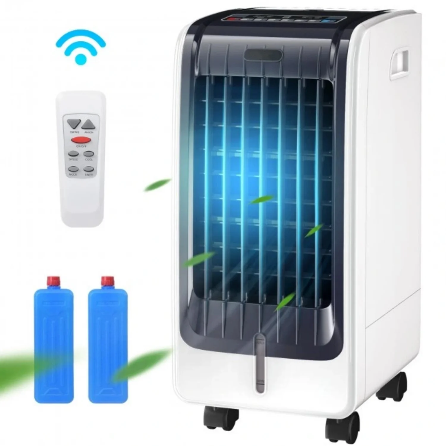 Portable Cooling Evaporative Fan with 3 Speed and 8H Timer Function 110V (White) - John Pierce Auto Care