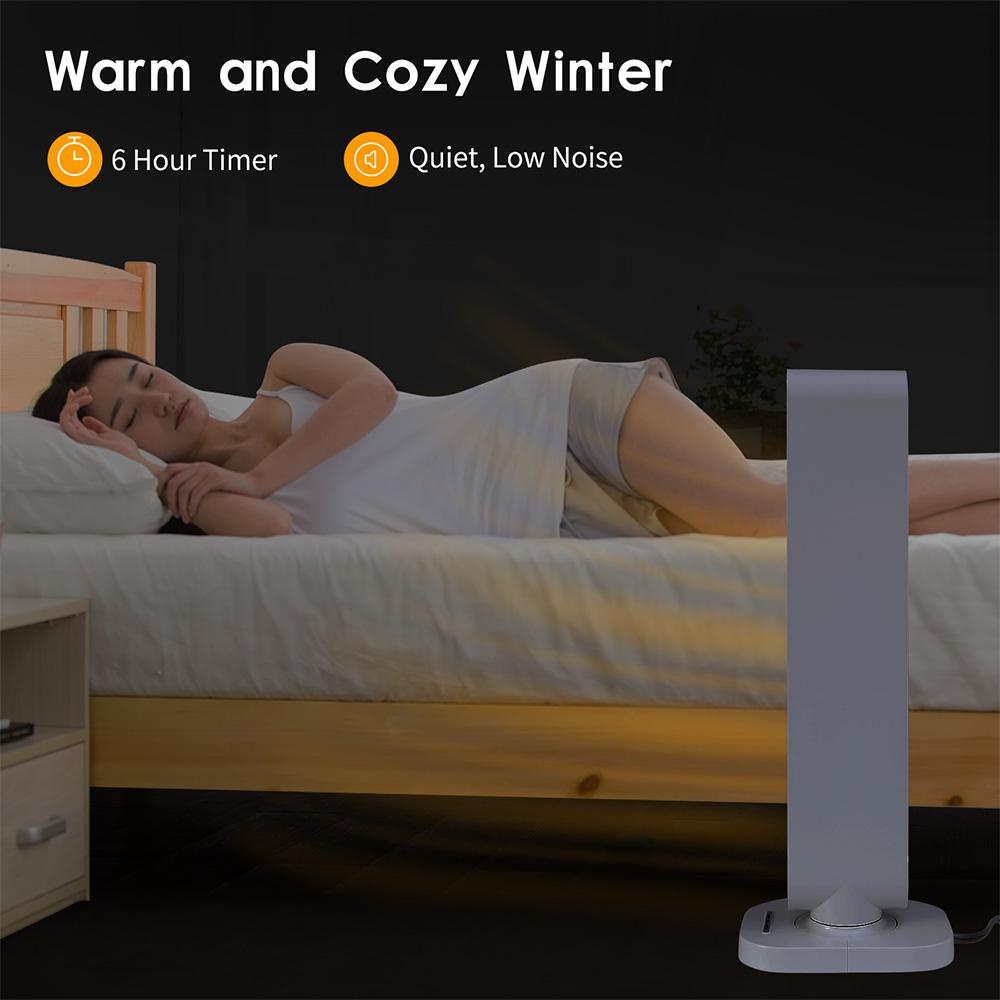 Portable heating tower instant space heater overheat protection white - John Pierce Auto Care