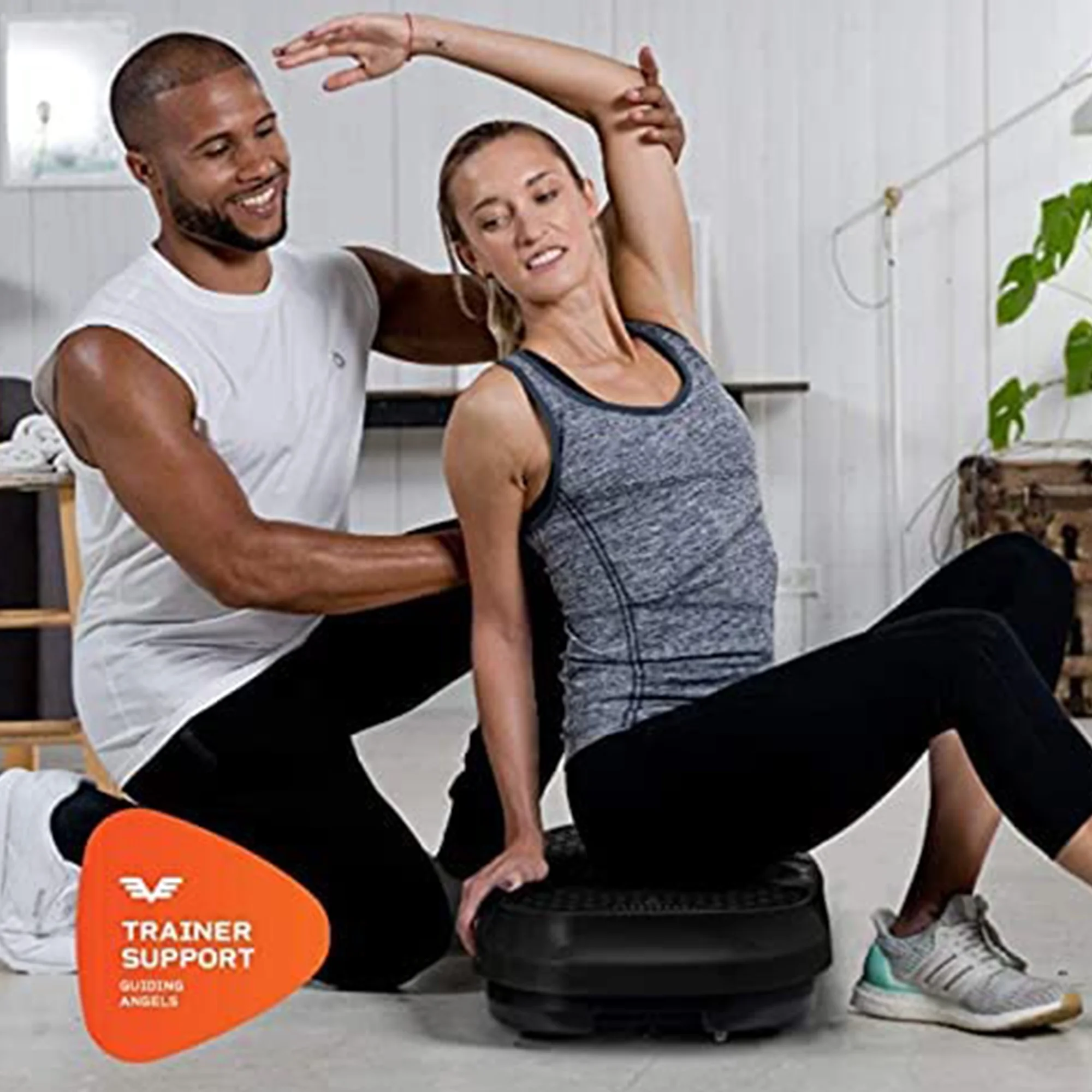 LifePro Waver Mini   Compact Vibration Plate Exercise Machine with Workout Bands, Black - John Pierce Auto Care