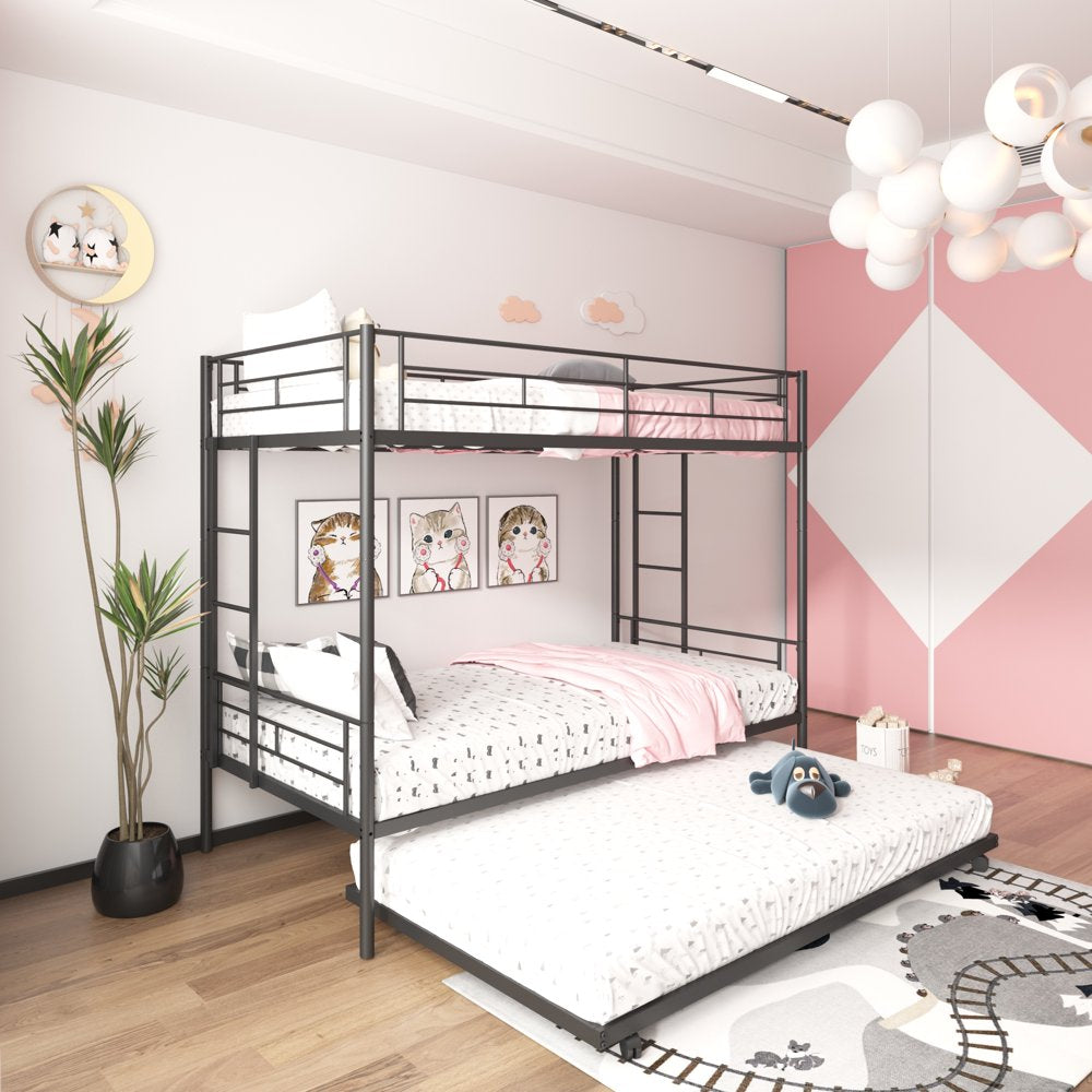 Segmart Metal Twin Bunk Beds with Trundle Bed for Kids Adults Teens - John Pierce Auto Care