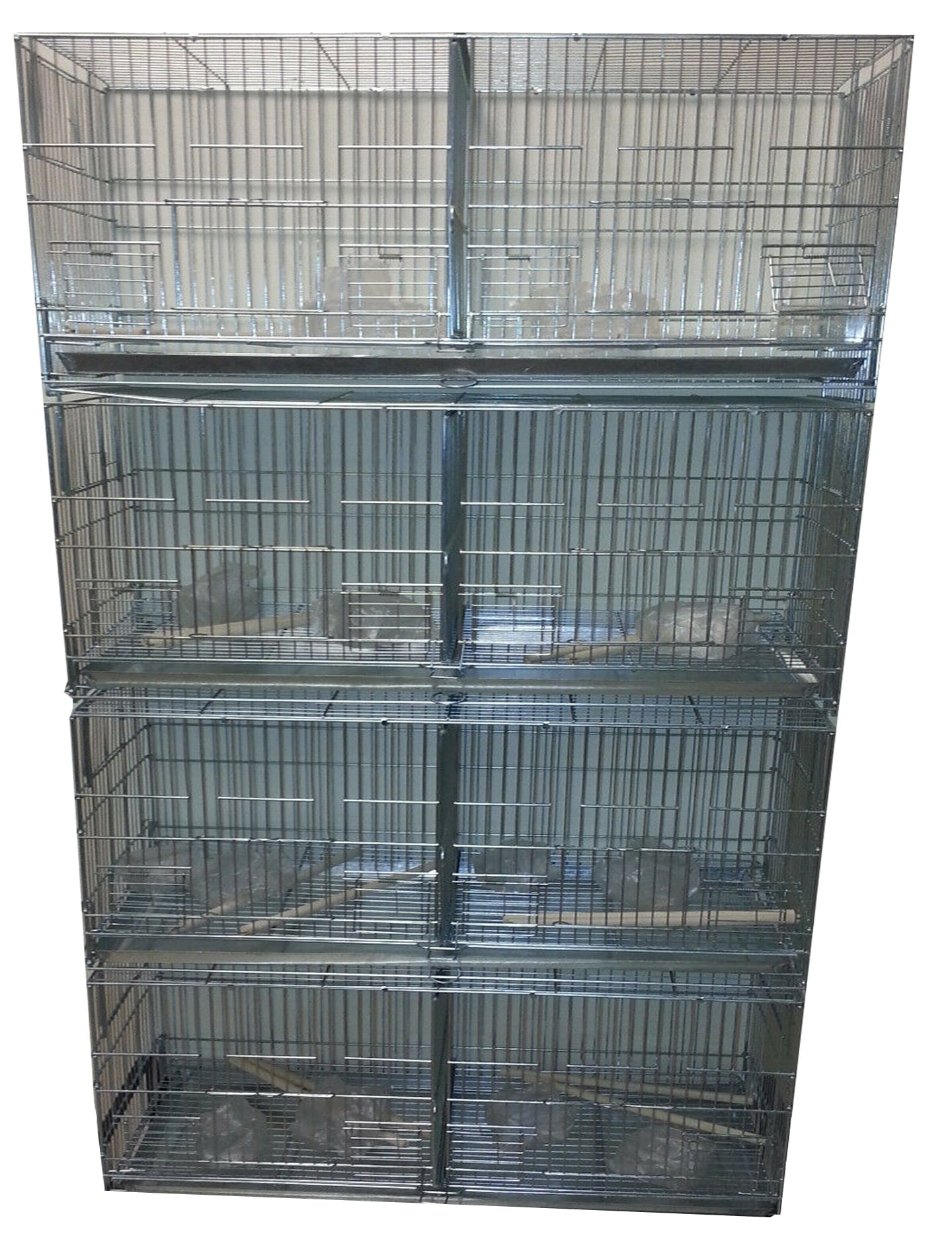 Large Galvanized Stack and Lock Bird Cage - John Pierce Auto Care