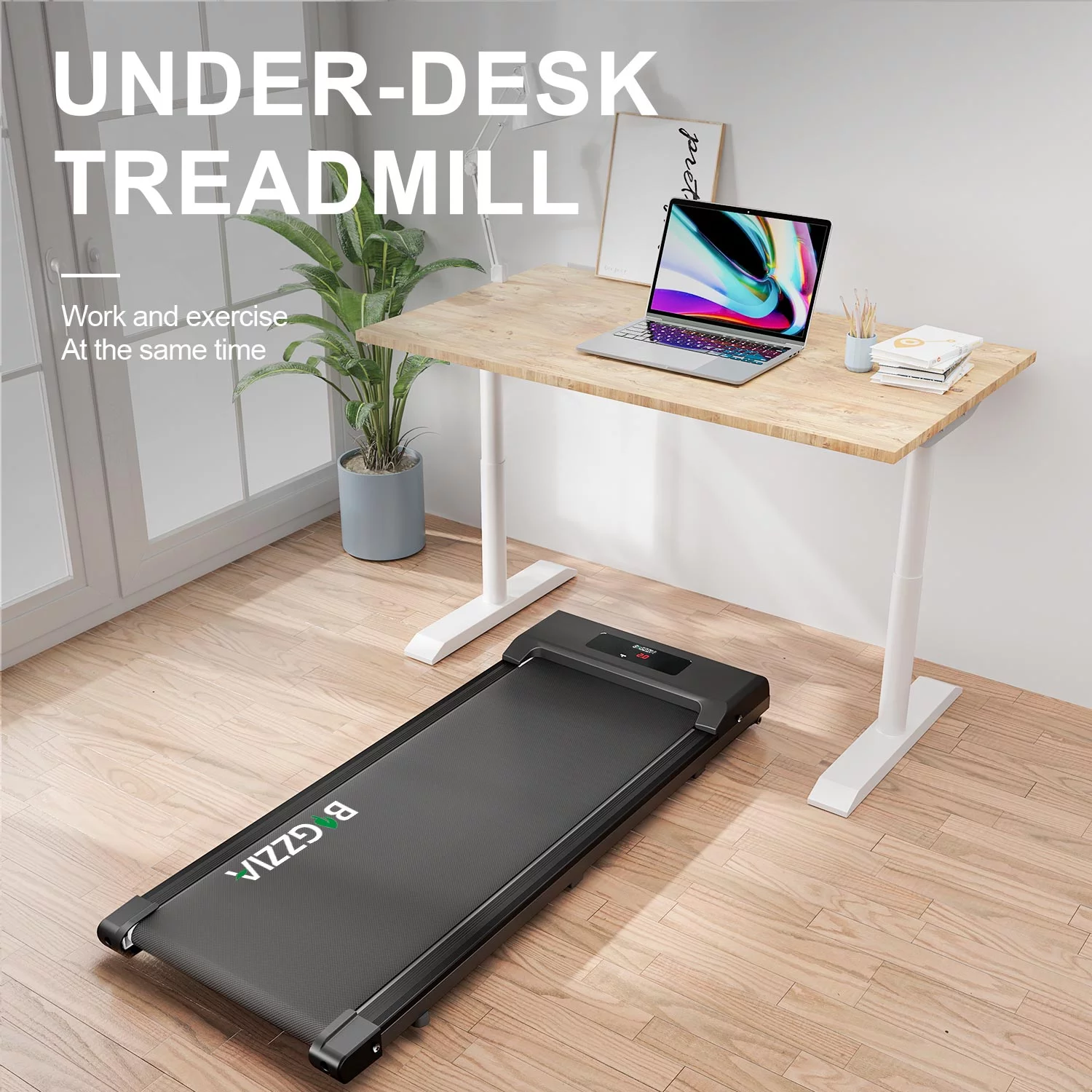 Bigzzia Treadmill 2 HP Portable Running Machine Walking Treadmill Exercise Maximum Weight 265 lbs Black - John Pierce Auto Care