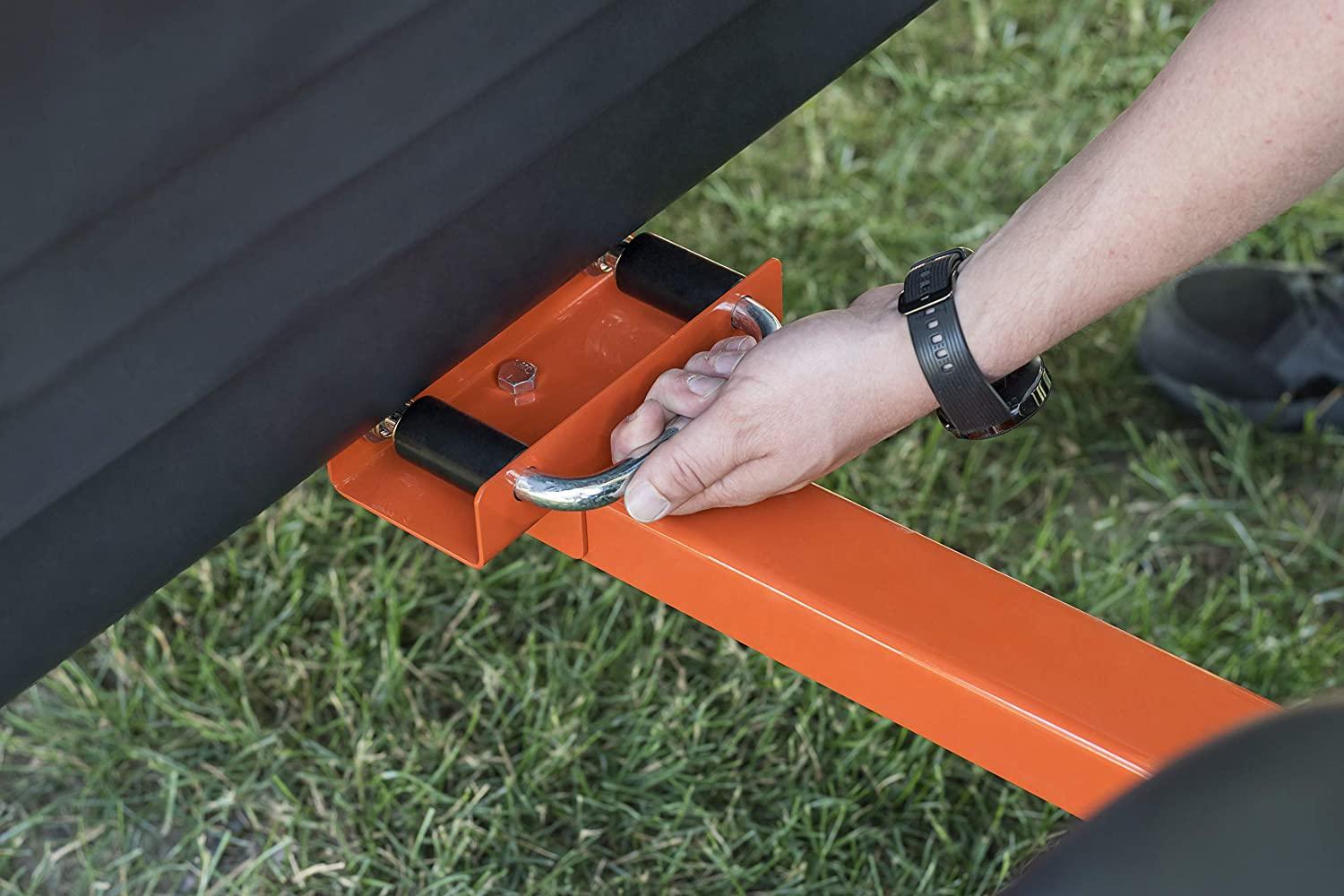 Agri Fab Inc 45 0553, 1000 Pound, Poly Dump\/Swivel Cart, Black\/Orange - John Pierce Auto Care
