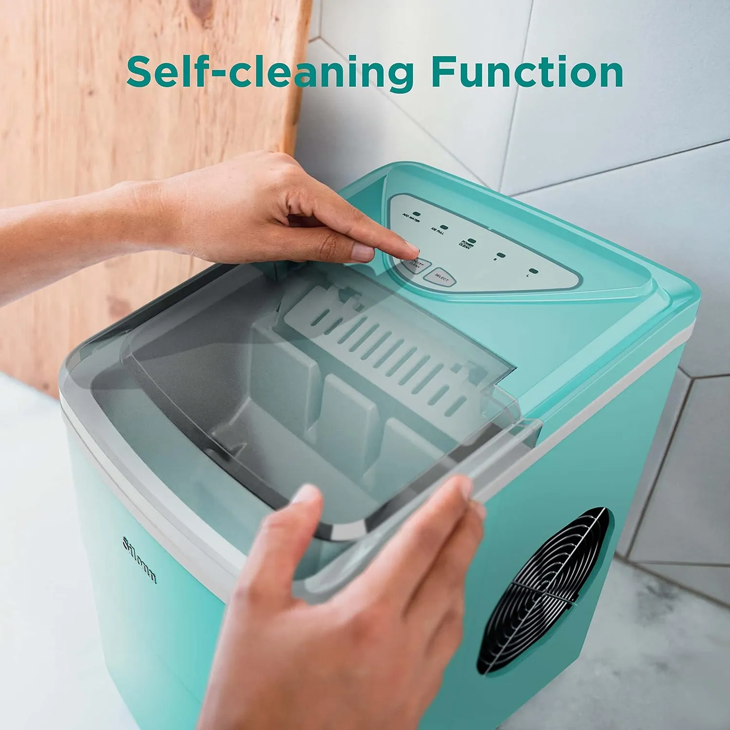 Smart Countertop Ice Maker, Compact Wi Fi Ice Maker with App Control, 9 Cubes in 6 Mins, 26 lbs per Day - John Pierce Auto Care